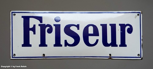 Parrucchiere scritta blu e - parrucchiere,