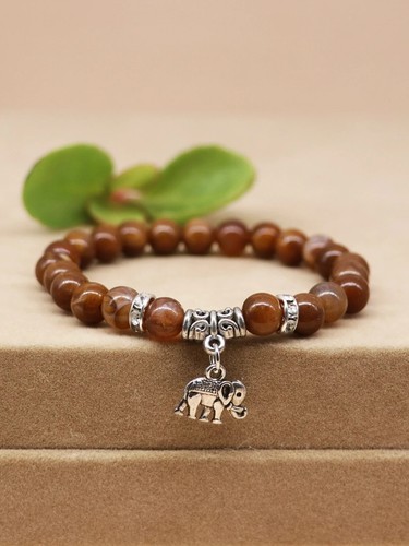 Bracciale braccialetto marrone - bracciale,