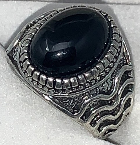 Anello sigillo nero unisex