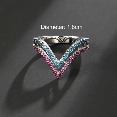 Anello argento rosso blu - , a