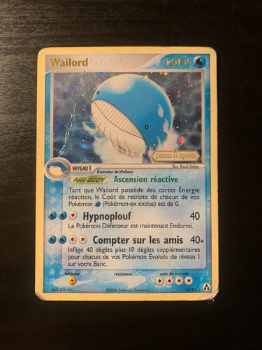 Carte pokémon wailord 14 92 - carte,