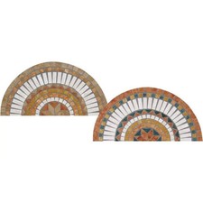 Rosoni rosone mosaico in marmo su rete per interni esterni Ø 60 cm SD 60 NOCE o 