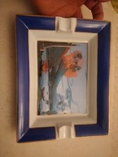 ERUZIONE VESUVIO   posacenere porcellana  DIPINTO A MANO  PER E. MARINELLA  