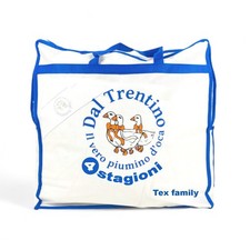 Piumino d'Oca Trentino 4 Stagioni, 2 Piumini Separabili, Soffice, Versatile, 50%