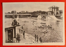 CARTOLINA ALESSANDRIA -  ACQUI TERME LA GRANDE PISCINA 1953 ( C 98 )