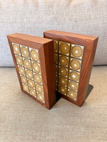Coppia fermalibri vintage - , mcm