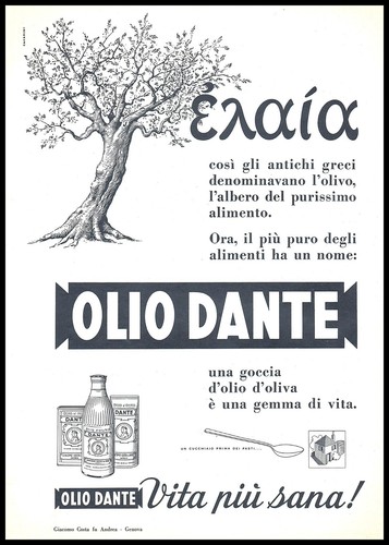 Pubblicita 1953 olio oliva - pubblicita'1953,