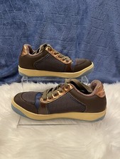 Jeffrey Campbell Sneakers Heelflip Brown Metallic Gold  And Blue Sz  8 NWOB