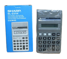 Calcolatrice vintage SHARP ELSI MATE - (EL-231H) / da collezione NUOVA mai usata