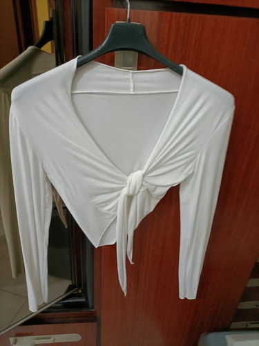 Top incrociatina bianco con - top,