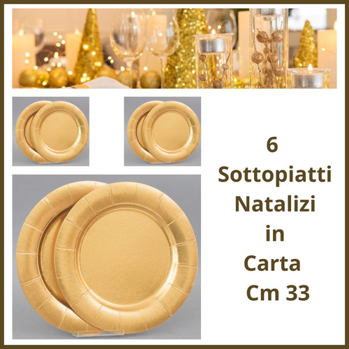 Set sottopiatti oro natalizi - 6,