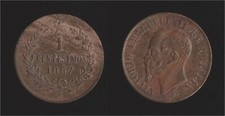 1 CENTESIMO 1867 M MILANO -