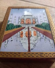 Portagioie Vintage Taj Mahal Legno Indiano