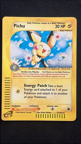 Pokémon pichu holo 165 - pokémon,