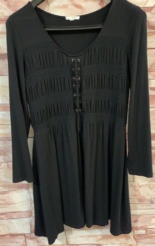 Abito nero maniche lunghe - abito, a