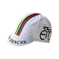 CAPPELLINO CAPPELLO SOTTOCASCO CICLISMO TEAM RETRO VINTAGE EDDY MERCKX - Bianco