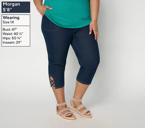 Pantaloni capris denim co - capris, &