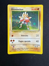 Pokemon Hitmonchan 7/102 Set Base Rara Holo Unlimited Wizards ITA Carte Vintage