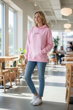 Felpa con cappuccio rosa - , palm