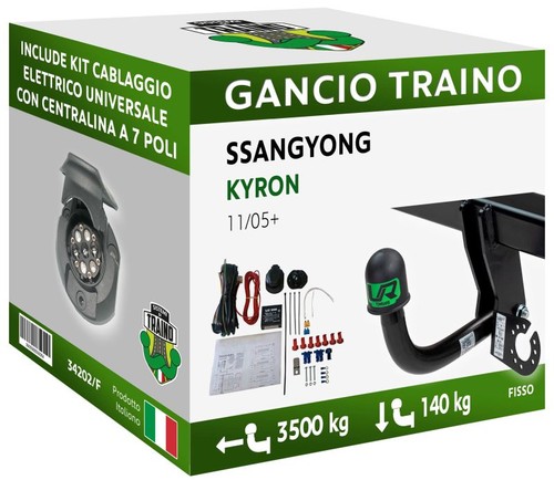 Gancio fisso per ssangyong - gancio,