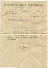 MONTECCHIO EMILIA, lettera