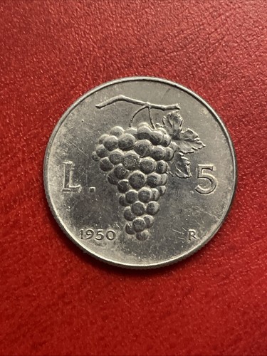 Moneta lire 1950 - lire, uva