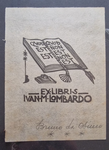Bruno osimo ex libris - bruno, osimo.