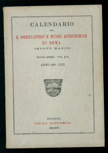 Calendario del osservatorio - r.,