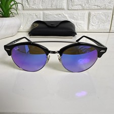 Ray-Ban RB4346 6250/7Q 51-19 145 3N Clubround Doppio Ponte Nero Blu Flash