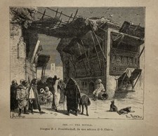 Stampa Antica - Nord Africa - Marocco, Fez - Una scuola  - 1894