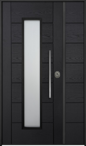 Porta blindata con vetro - con, per