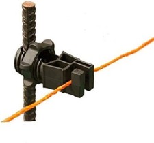 50PZ ISOLATORI PER RECINTO ELETTRICO PALO IN FERRO TONDINO RECINZIONI ELETTRICA