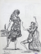 Dipinto disegno matita su