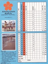 1972 Mauna Kea Beach Hotel Golf Scorecard Waimea Hawaii Brochure