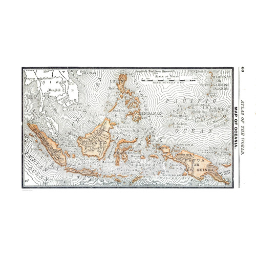 Mappa storica oceania - mappa,