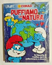 ALBUM I PUFFI PUFFIAMO LA NATURA + SET COMPLETO CARDS EX SIGILLATO CONAD