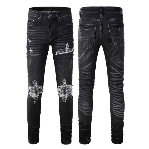 Jeans neri invecchiati - , skinny
