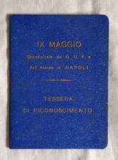 Tessera Gruppi Universitari Fascisti (GUF) Littorio Ventennio - Introvabile