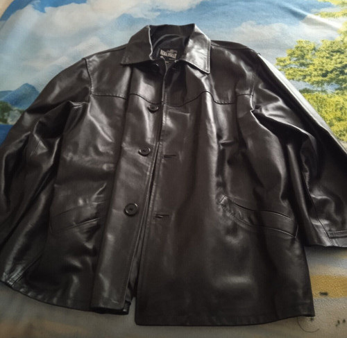 Giacca pelle nera vintage - in,