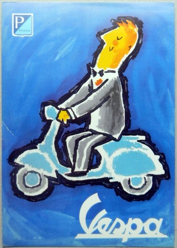 Vespa piaggio cartolina - vespa,