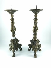 Pair chandeliers brass - pair,