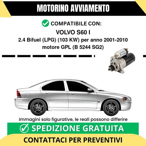 Motorino avviamento volvo s60 - avviamento,