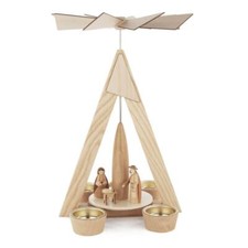 Piramide di Luce Tè Nascita Cristo, Natura Bxhxt 20x29x20cm Nuovo Natalizia