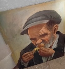 ANTIQUE OIL ON WOOD PAINTING