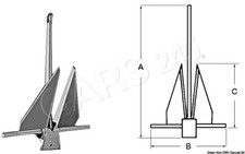 DANFORTH Anker 15 kg
