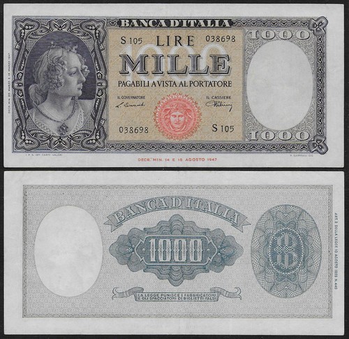 1947 italia lire 000 - 1947,