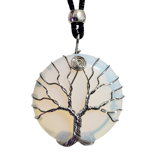 Ciondolo luna piena opalite