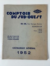 Comptoir du Sud-Ouest – Catalogue général 1952 (Électricité, radio, appareils)