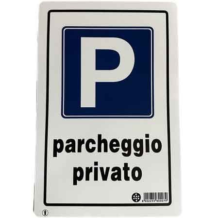 Cartello parcheggio privato - 'parcheggio, privato'