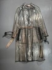 Prada Vintage PVC Trench Coat – A/W 2002/2003 – Transparent with Black Trim